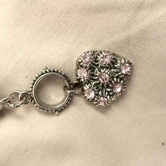 Vintage Heart Bracelet, Toggle Clasp - Picture 4 of 11